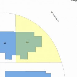 360 Ward St, Newton MA  02459-1270 plot plan