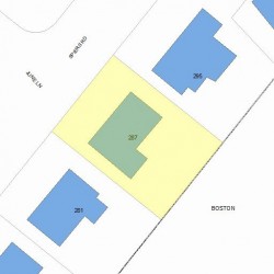287 Spiers Rd, Newton MA  02459-3705 plot plan
