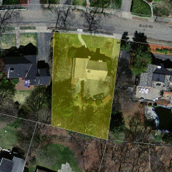 46 Ellis Rd, Newton MA  02465-2917 aerial view