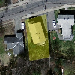 254 Webster St, Newton MA  02466-2106 aerial view