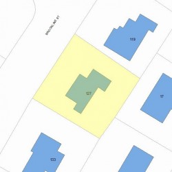 127 Brookline St, Newton MA  02467 plot plan