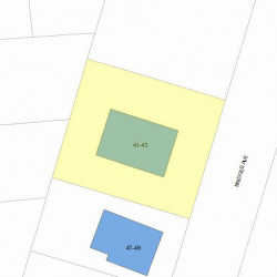 43 Bridges Ave, Newton MA  02460-2016 plot plan