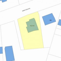 114 Norwood Ave, Newton MA 02460-2036 plot plan