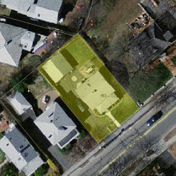 553 California St, Newton MA 02460-1245 aerial view