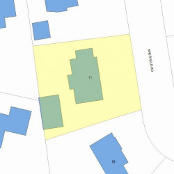 11 Sheffield Rd, Newton MA 02460-2120 plot plan