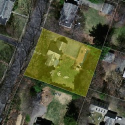 30 Locke Rd, Newton MA  02468-1416 aerial view