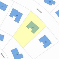 127 Dedham St, Newton MA 02461-2135 plot plan