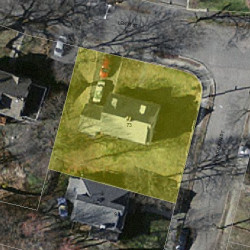 73 Lewis St, Newton MA 02458-1841 aerial view