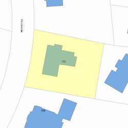150 Moffat Rd, Newton MA  02468-1132 plot plan