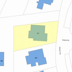 361 Dudley Rd, Newton MA 02459-2832 plot plan
