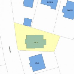 16 Blake St, Newton MA 02460-2028 plot plan