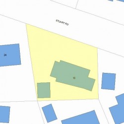 18 Stuart Rd, Newton MA  02459-1260 plot plan