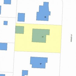 91 Parker St, Newton MA 02459-2545 plot plan