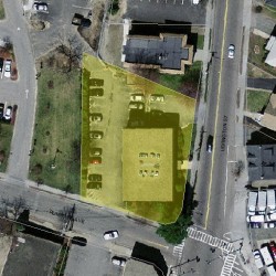 49 Lexington St, Newton MA  02465-1062 aerial view