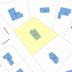 114 Valentine St, Newton MA 02465-3028 plot plan