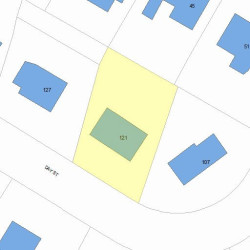 121 Day St, Newton MA 02466-2921 plot plan
