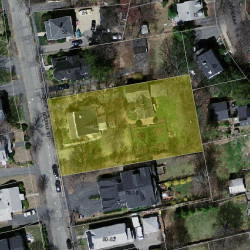 68 Bourne St, Newton MA  02466-1722 aerial view