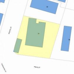 34 School St, Newton MA  02458-1518 plot plan