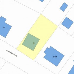 39 Newtonville Ave, Newton MA 02458-1900 plot plan