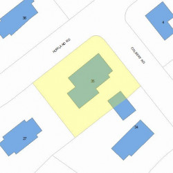 35 Howland Rd, Newton MA 02465-2937 plot plan
