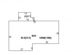 202 Evelyn Rd, Newton MA  02468-1043 floor plan