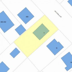 11 Colonial Ave, Newton MA  02460-1214 plot plan