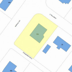 154 Wiswall Rd, Newton MA  02459-3545 plot plan