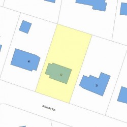 37 Stuart Rd, Newton MA  02459-1210 plot plan