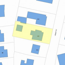 145 Jewett St, Newton MA  02458-1543 plot plan