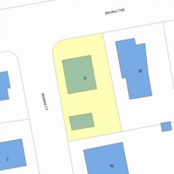 36 Indiana Ter, Newton MA  02464-1315 plot plan
