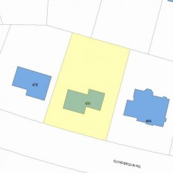 486 Quinobequin Rd, Newton MA 02468-2127 plot plan