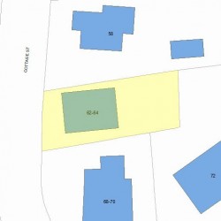 64 Cottage St, Newton MA 02464-1252 plot plan