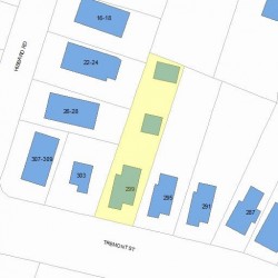 299 Tremont St, Newton MA  02458-2113 plot plan
