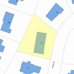 101 Ruane Rd, Newton MA 02465-2627 plot plan