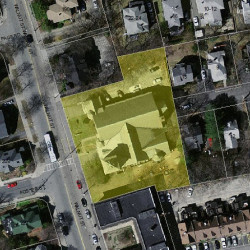 218 Walnut St, Newton MA  02460-1602 aerial view