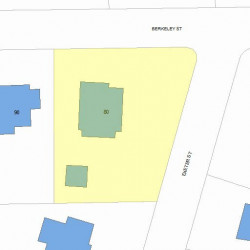 80 Berkeley St, Newton MA 02465-2619 plot plan