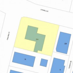 234 Church St, Newton MA 02458-1903 plot plan