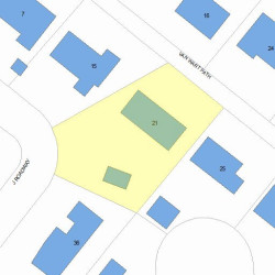 21 Van Wart Path, Newton MA 02459-3720 plot plan