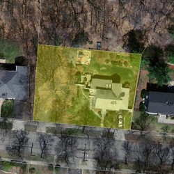 435 Waban Ave, Newton MA  02468-1334 aerial view