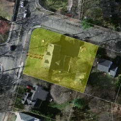 372 Parker St, Newton MA  02459-2605 aerial view