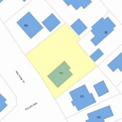 170 Waltham St, Newton MA 02465-1333 plot plan