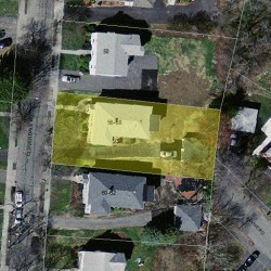 58 Cloverdale Rd, Newton MA  02461-1811 aerial view