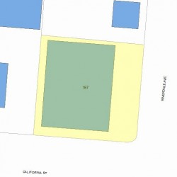 167 California St, Newton MA  02458-1006 plot plan