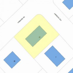 22 Ardmore Rd, Newton MA 02465-2335 plot plan