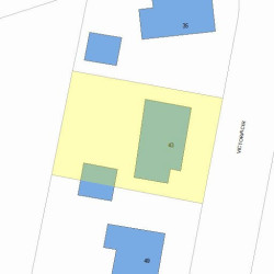 43 Victoria Cir, Newton MA  02459-1016 plot plan