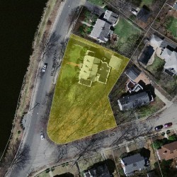 44 Bullough Park, Newton MA  02460-2479 aerial view