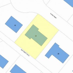 24 Van Wart Path, Newton MA 02459-3722 plot plan