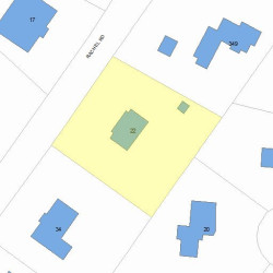 22 Rachel Rd, Newton MA  02459-2925 plot plan