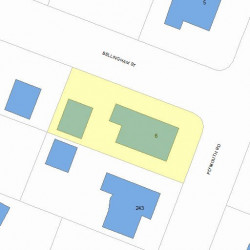 6 Bellingham St, Newton MA 02461-1002 plot plan
