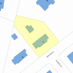 42 Howland Rd, Newton MA 02465-2938 plot plan
